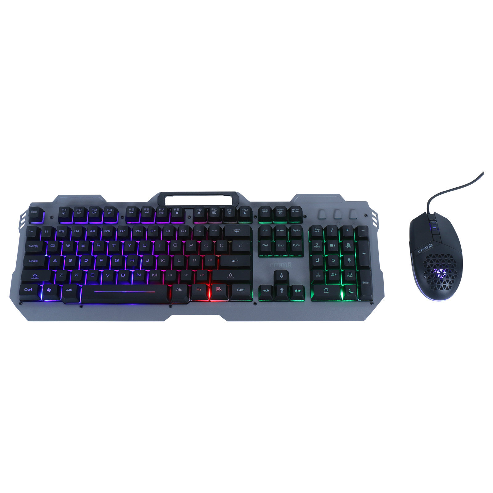 Buy Croma Wired Gaming Keyboard Mouse Combo 104 Keys 7200 DPI 